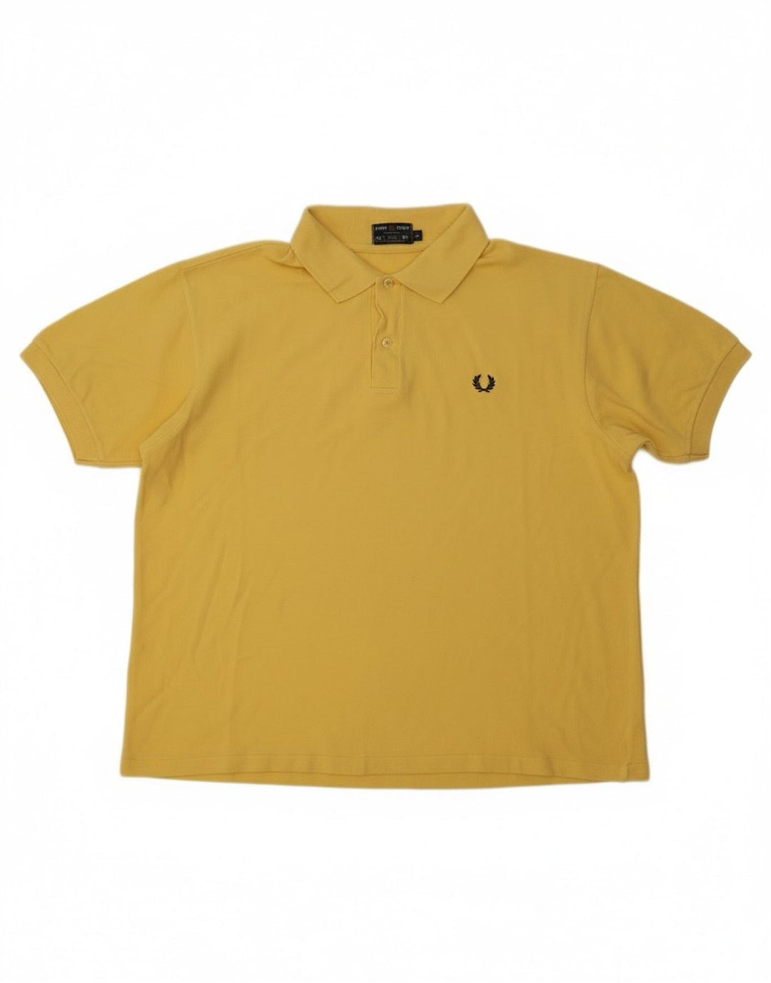 Camisa polo masculina Fred Perry grande algodão amarelo