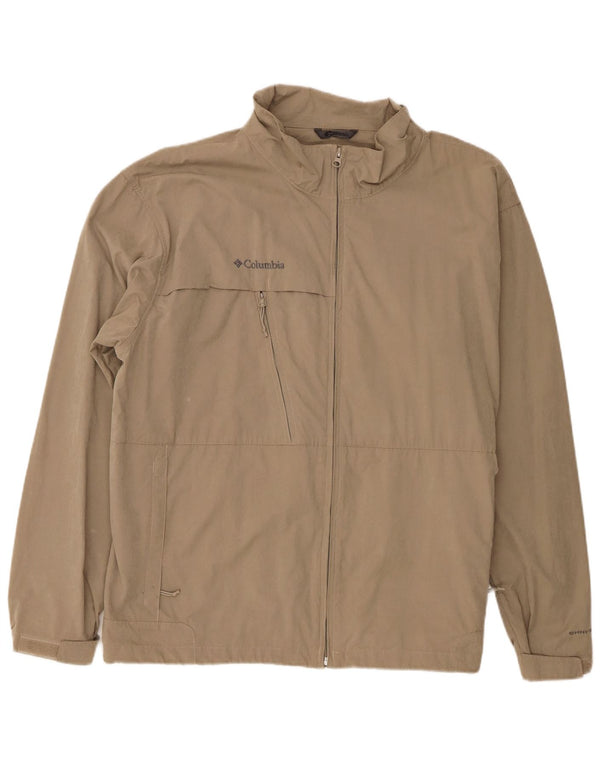 Jaqueta Columbia Masculina Omni-Heat Rain UK 44 2XL Algodão Bege