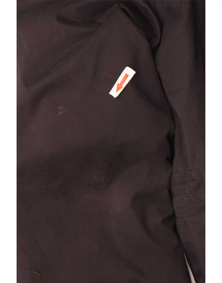Jaqueta Parka com capuz feminina Superdry UK 14 grande poliéster preto
