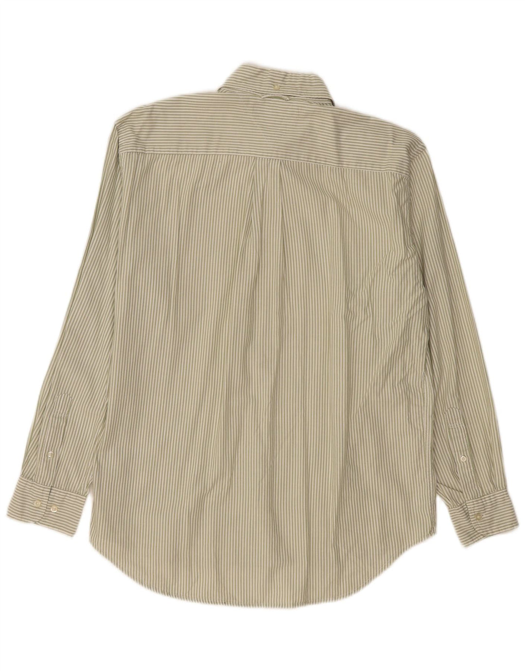 Camisa masculina TOMMY HILFIGER de algodão listrado cáqui médio