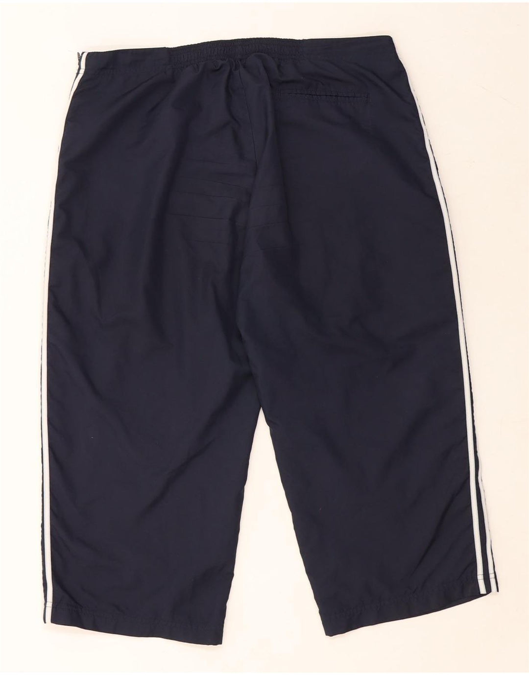 Calça de treino Capri feminina ADIDAS Reino Unido 16 grande azul marinho poliéster