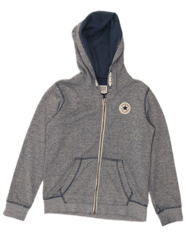 Suéter com capuz CONVERSE Boys All Star Zip 5-6 anos algodão manchado azul