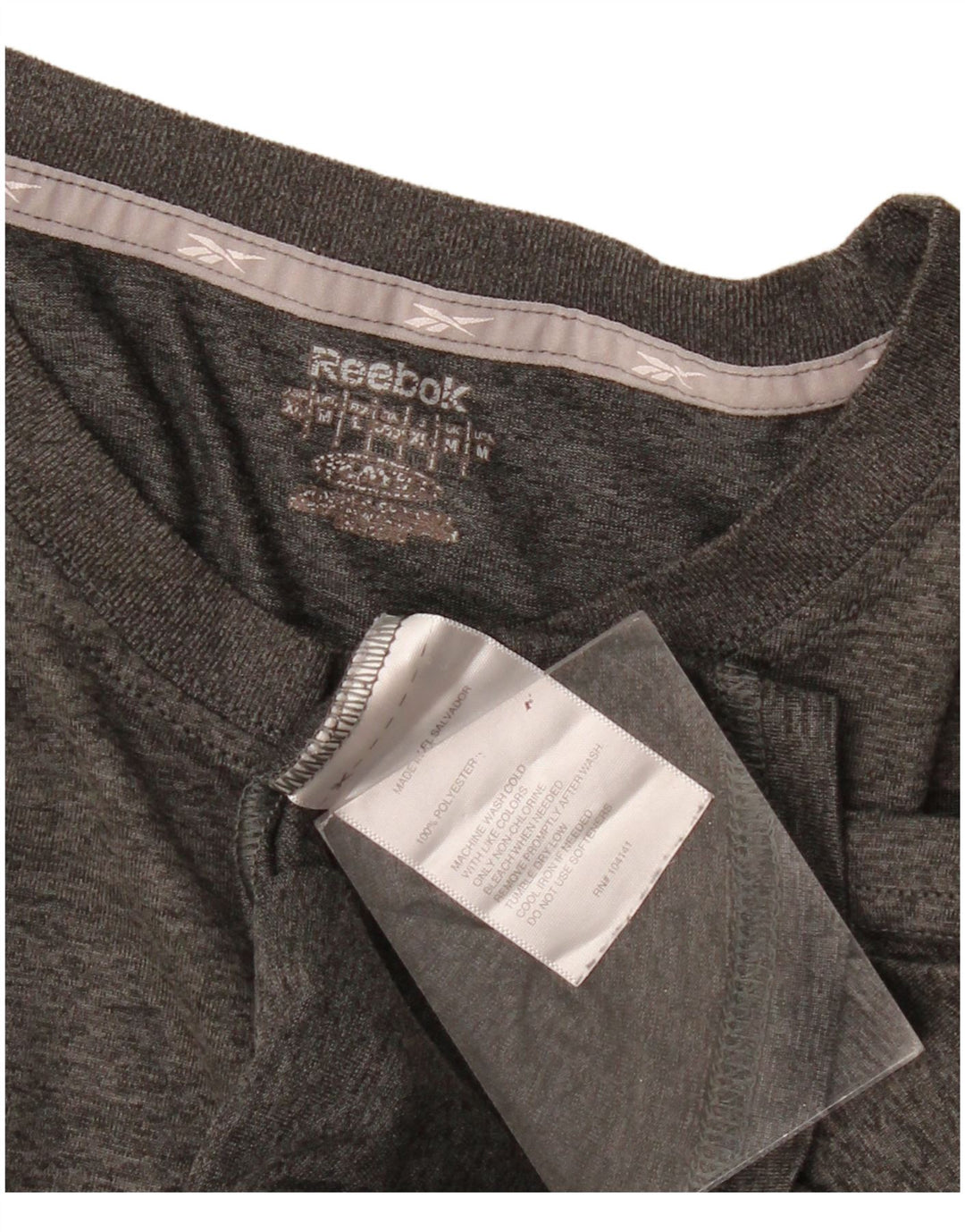 Camiseta masculina Reebok Top cinza médio poliéster
