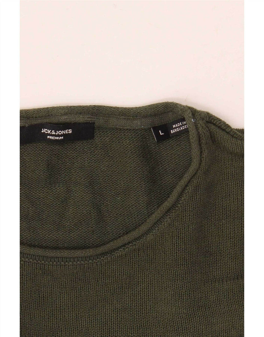 Suéter masculino Jack & Jones com gola redonda grande verde