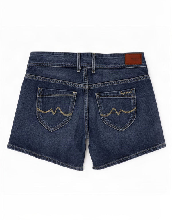 Shorts jeans feminino PEPE Jeans W25 XS azul algodão