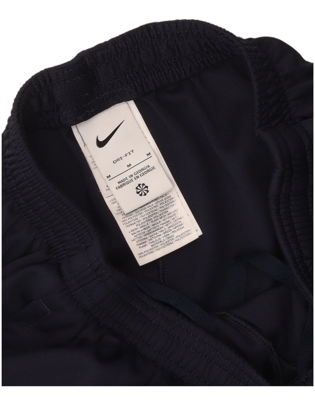 Calça de treino masculina Nike Dri Fit médio azul marinho colorblock