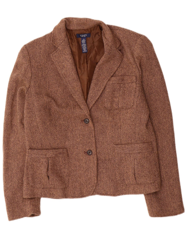 Jaqueta Blazer Feminina Chaps com 2 Botões EUA 16 2XL Viscose Marrom