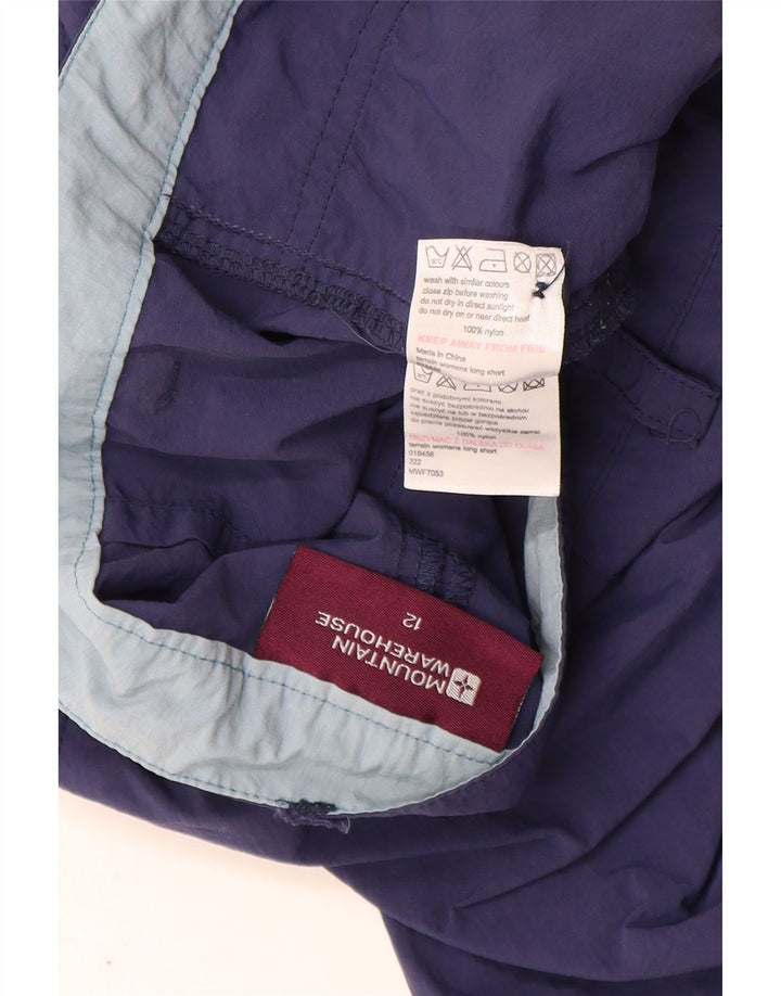 Shorts cargo feminino Mountain Warehouse UK 12 médio W32 azul marinho nylon
