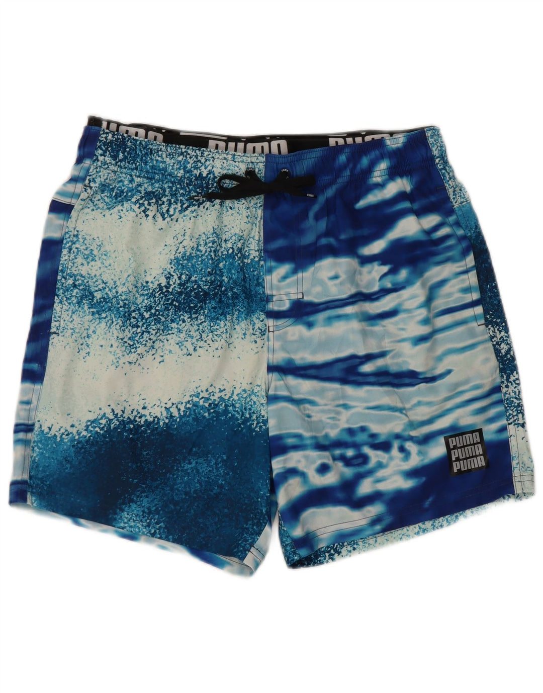 Shorts de natação masculino Puma médio azul tie-dye poliéster