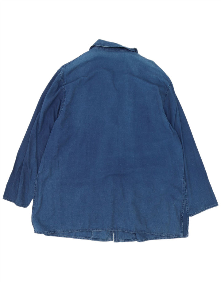 Jaqueta jeans feminina Marks & Spencer Reino Unido 14 algodão azul médio