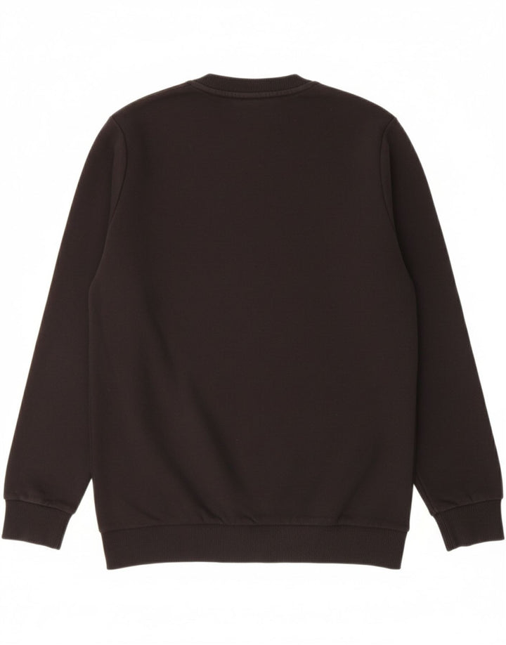 FILA Mens Graphic Moletom Jumper Pequeno Algodão Preto
