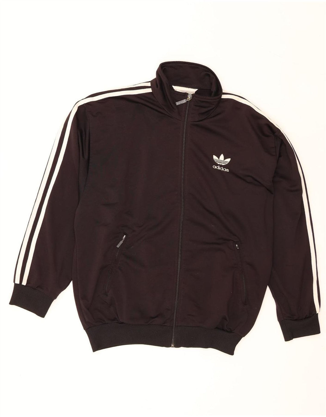 Adidas Mens Tracksuit Top Jacket UK 34/36 Pequeno Poliéster Preto