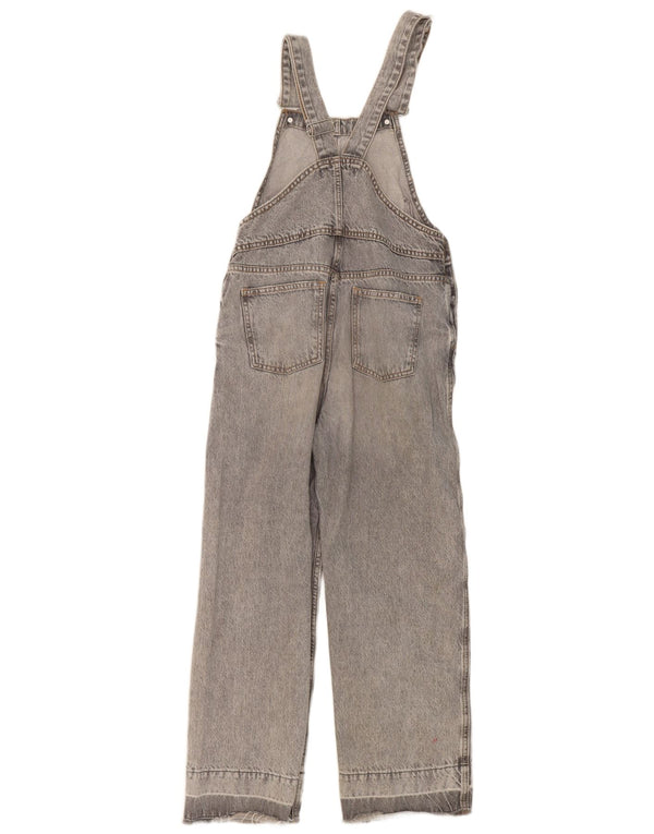 Zara Girls Dungarees Loose Jeans 11-12 Years W26 L24 Grey