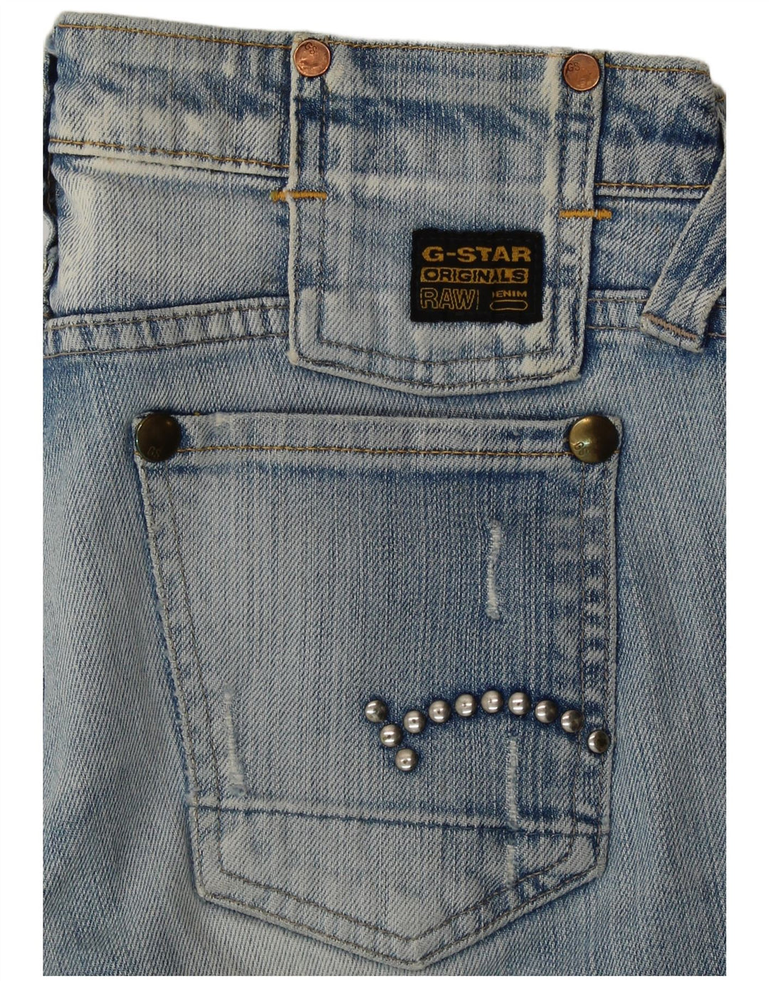 Jeans femininos G-STAR desgastados com bootcut W28 L28 azul