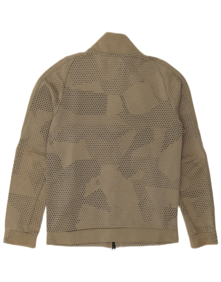NIKE Mens Tracksuit Top Jacket Pequeno Cáqui Manchado Algodão