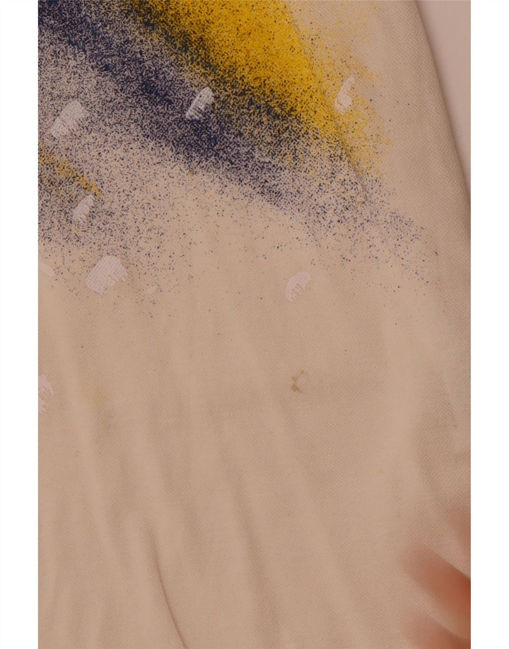 SERGIO TACCHINI Camisa polo masculina gráfica pequena de algodão colorido branco