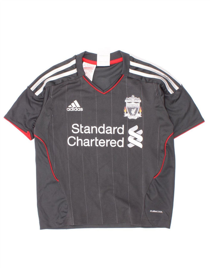 Camiseta Adidas Boys Liverpool Graphic Top 5-6 Anos Cinza Poliéster