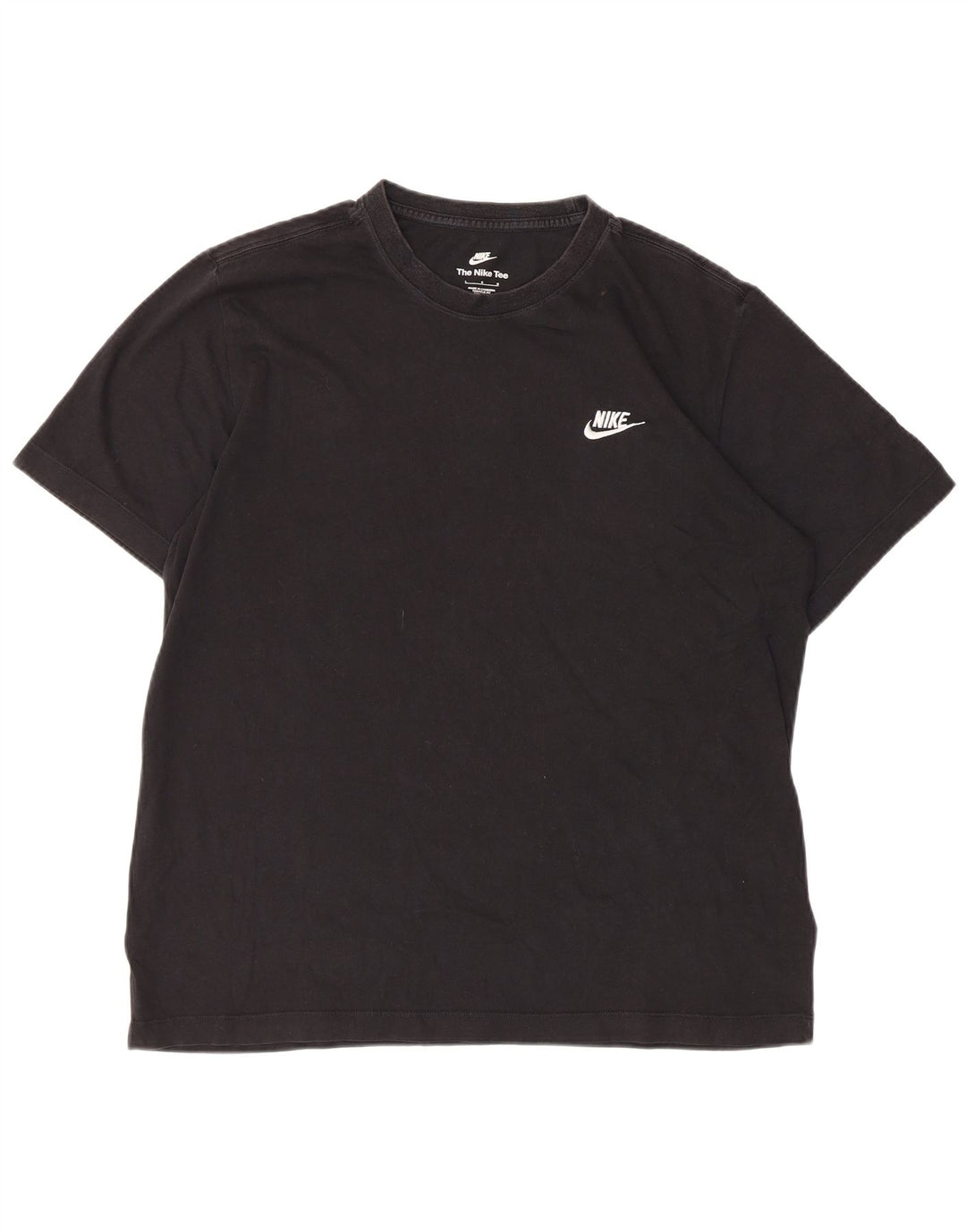 Camiseta masculina NIKE Top grande de algodão preto