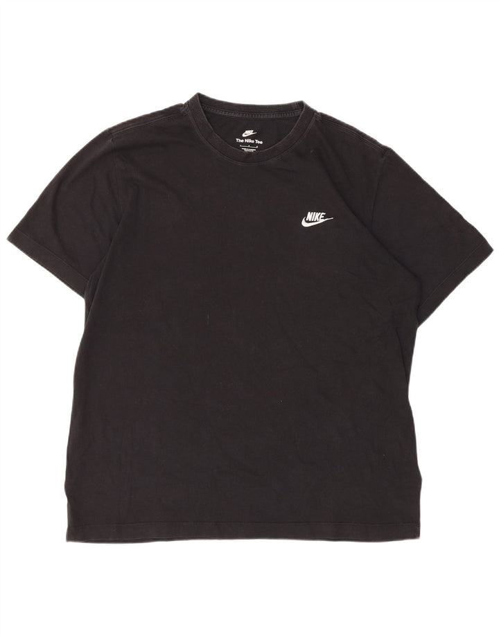 Camiseta masculina NIKE Top grande de algodão preto