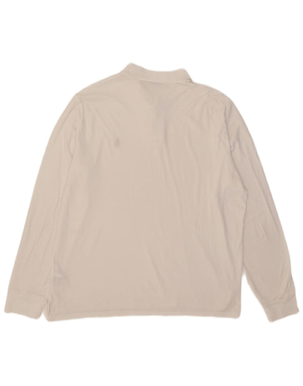 Polo Ralph Lauren Mens Long Sleeve Custom Slim Fit Polo Shirt Large White