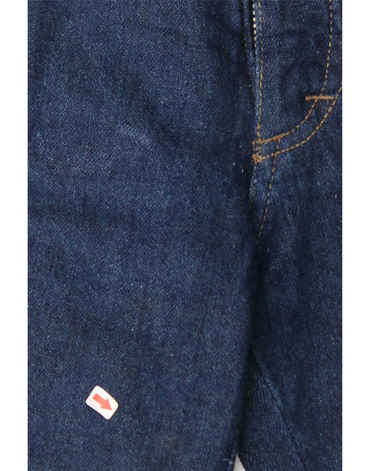 Calça jeans feminina Carrera de perna larga IT 42 médio W28 L29 algodão azul