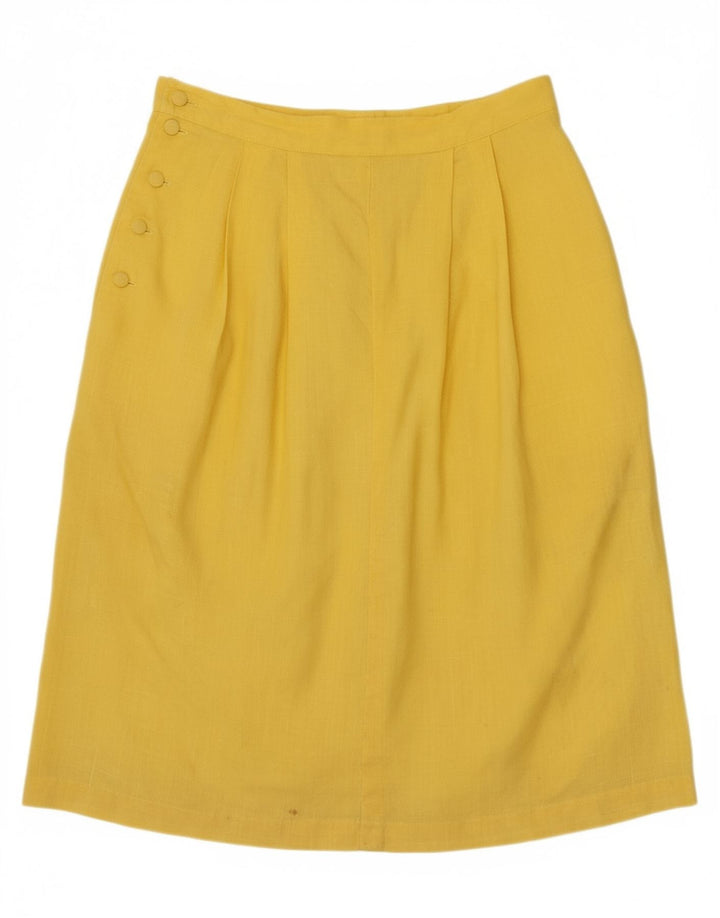 Saia reta feminina VINTAGE W23 2XS amarela
