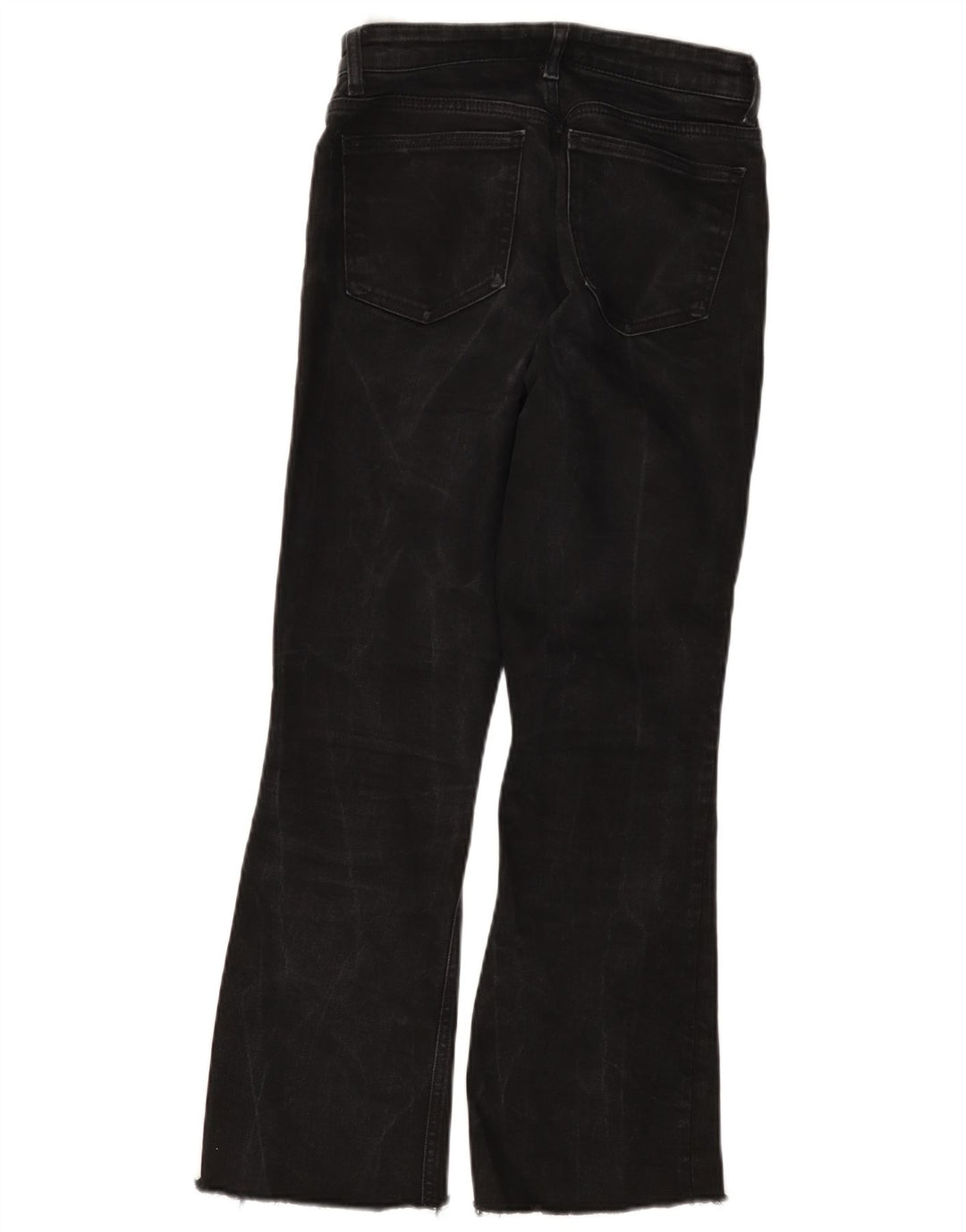 Calça jeans feminina Zara Bootcut EU 38 pequena W28 L26 algodão preto