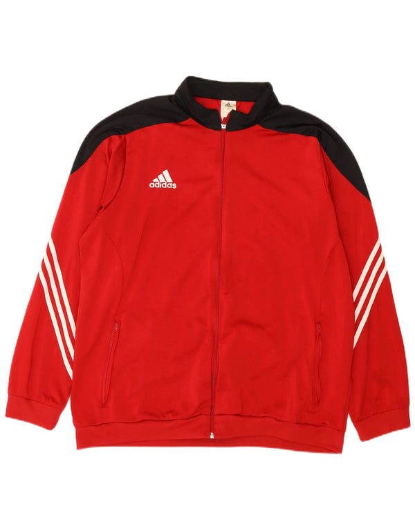 Adidas Mens Treino Top Jacket 2XL Vermelho Colorblock Poliéster