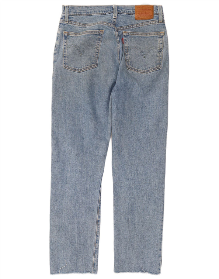 Calça jeans feminina Levi's 501 Straight W28 L28 azul algodão