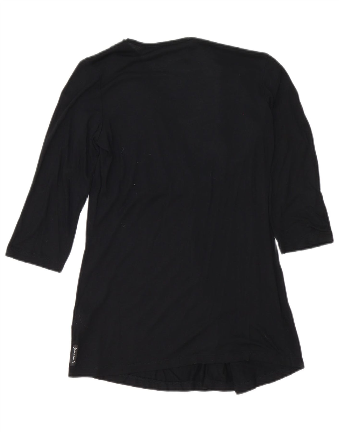 Armani Jeans Top feminino manga 3/4 UE 38 médio preto viscose