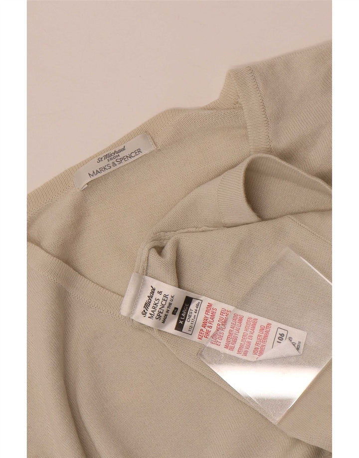 Top masculino Marks & Spencer manga comprida XL algodão bege