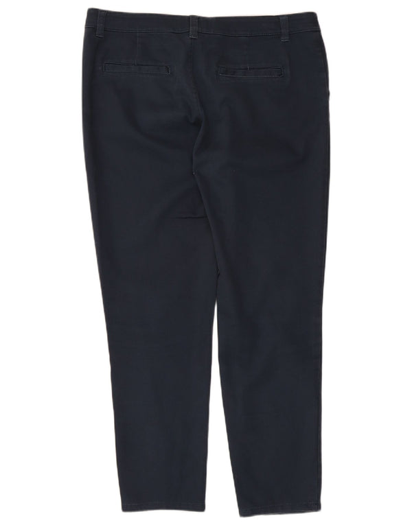Calça Chino Fat Face Feminina Slim UK 12 Médio W34 L26 Algodão Azul Marinho