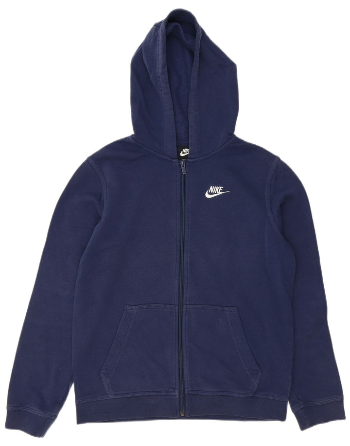 Suéter feminino Nike com capuz e zíper UK 18 XL azul marinho algodão