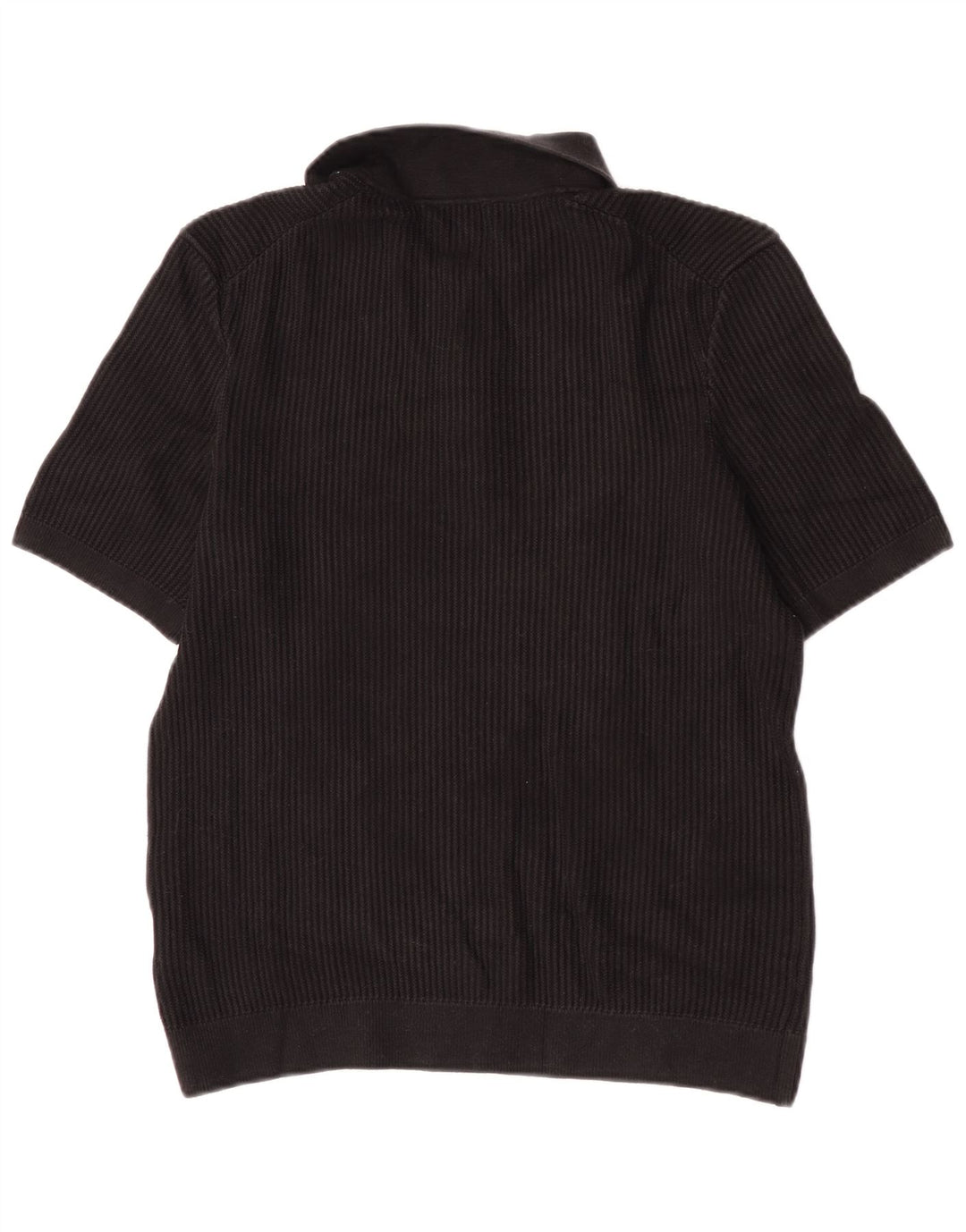 Camisa polo masculina regular Cos pequena de algodão preto