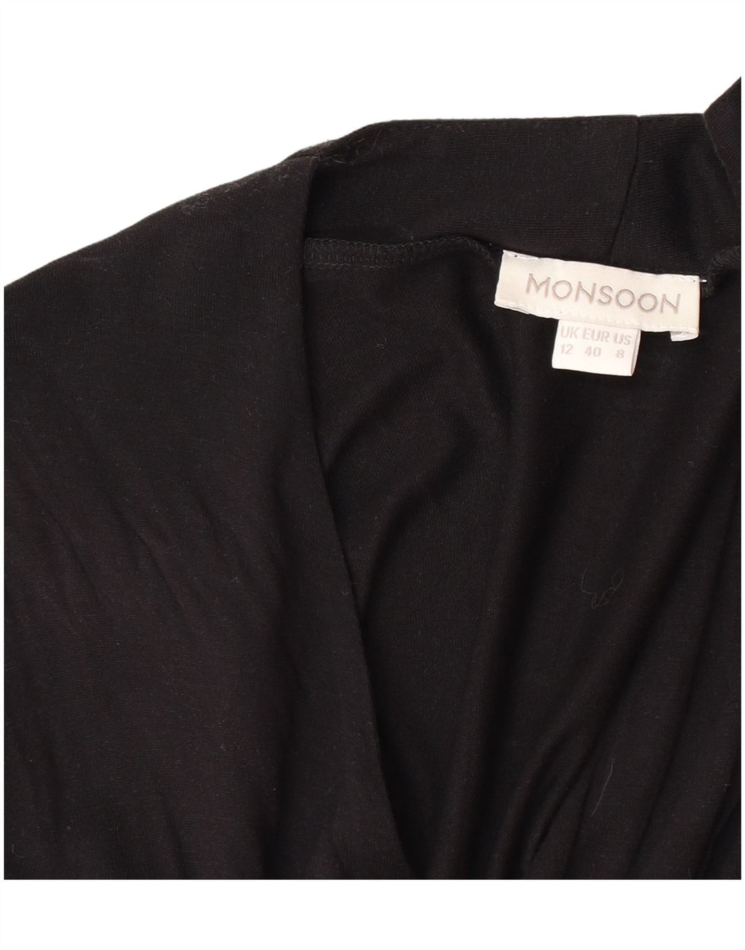 Vestido maxi feminino sem mangas Monsoon Reino Unido 12 médio preto