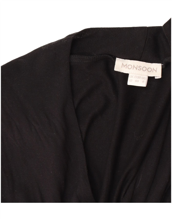 Vestido maxi feminino sem mangas Monsoon Reino Unido 12 médio preto