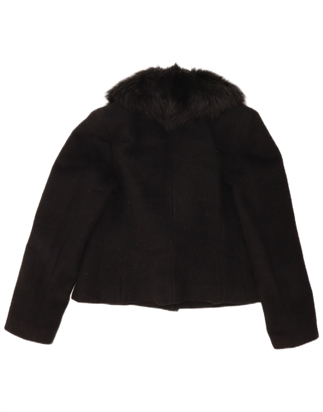 Jaqueta blazer vintage feminina com 1 botão Reino Unido 14 médio preto