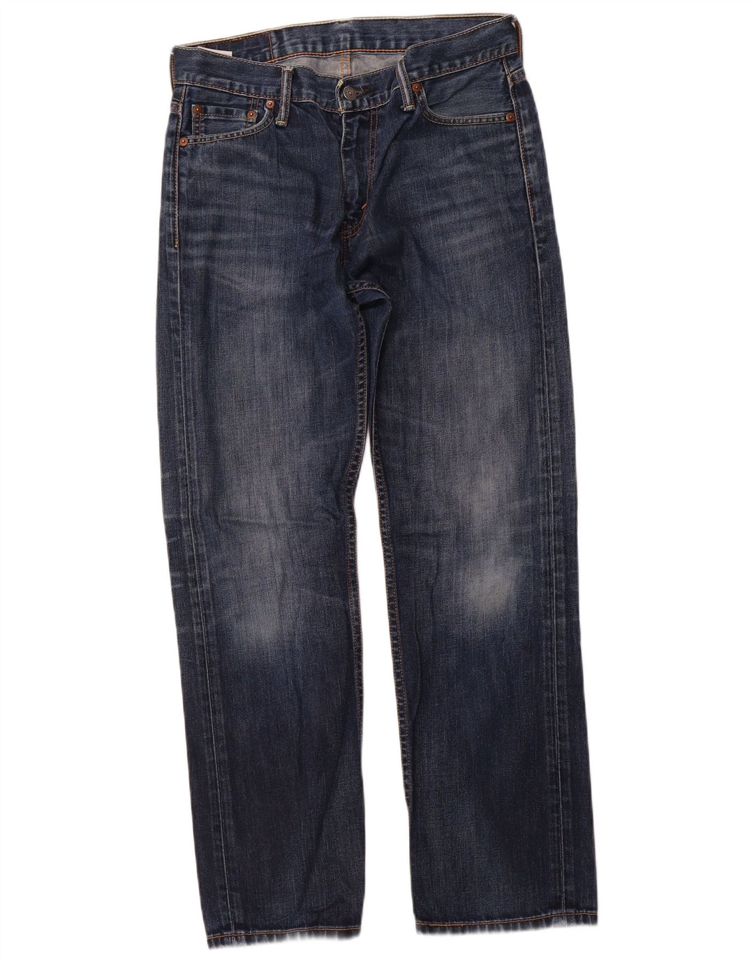 LEVI'S Masculino 504 Straight Jeans W30 L30 Azul Algodão