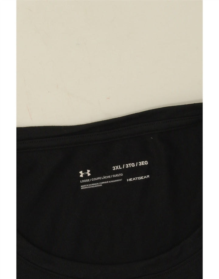 Under Armour Mens Heat Gear Graphic Top Manga Longa 3XL Poliéster Preto