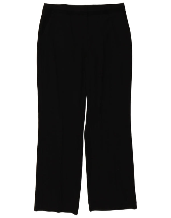 Calça feminina Marks & Spencer de terno reto Reino Unido 14 grande W32 L30 preta