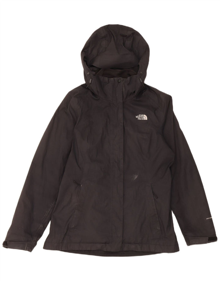 Jaqueta corta-vento feminina com capuz The North Face UK 14 médio preto