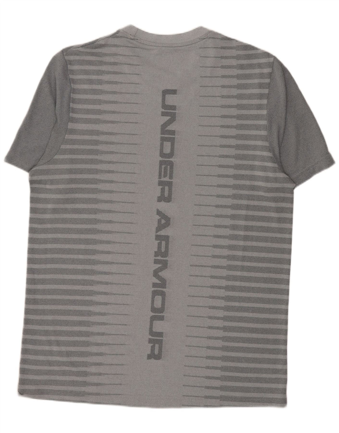 Camiseta gráfica masculina Under Armour grande listrada cinza