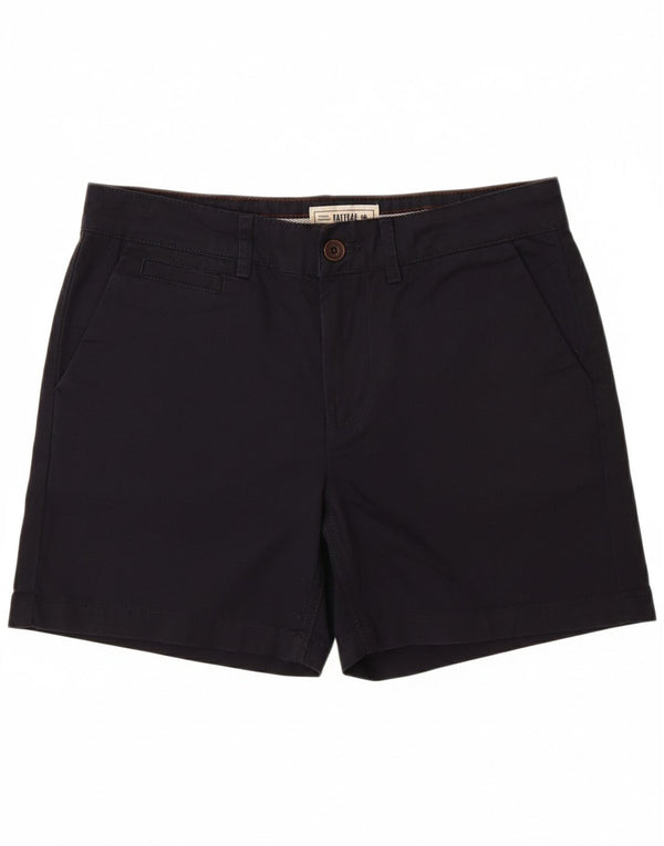 Shorts chino feminino FAT FACE UK 8 pequeno W30 algodão azul marinho