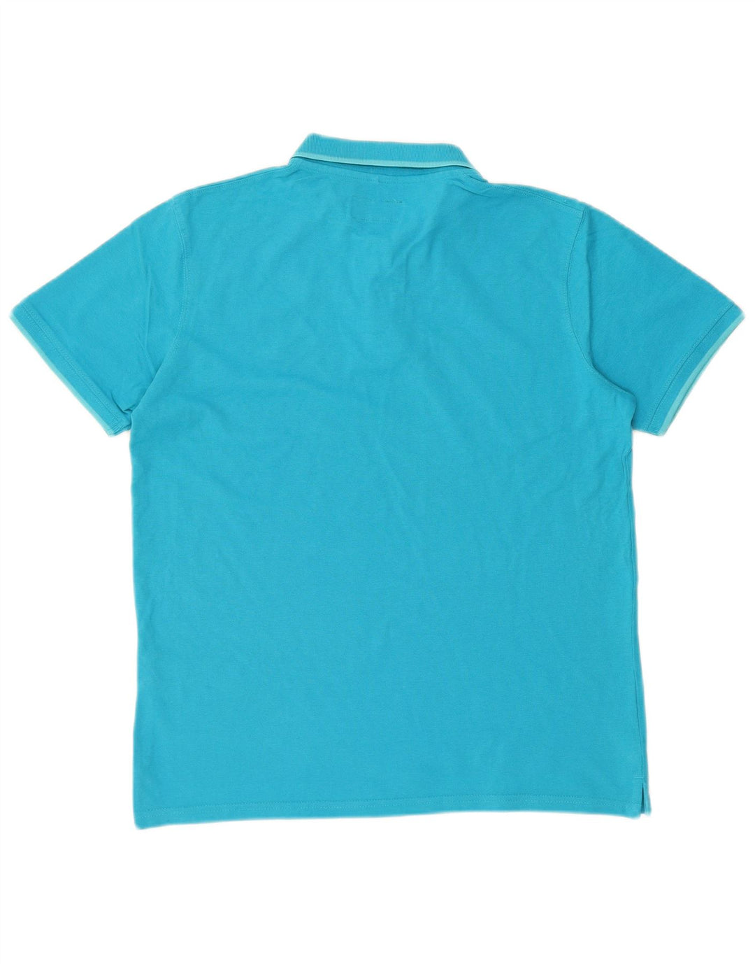 Camisa polo masculina VINTAGE regular grande algodão turquesa