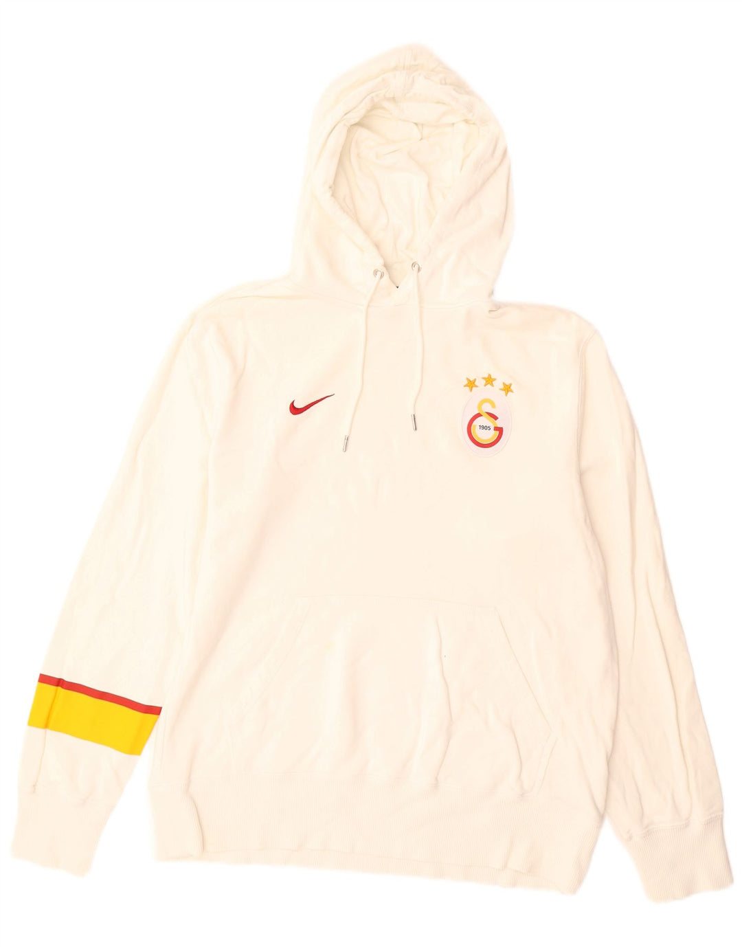Jumper com capuz gráfico masculino Nike médio branco colorblock algodão
