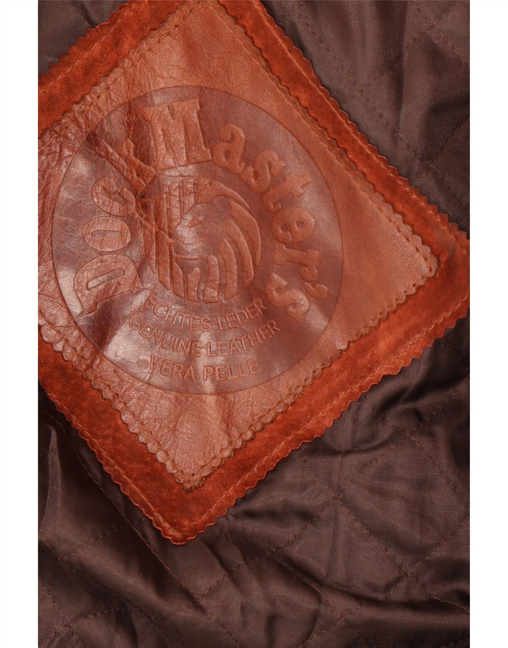 Jaqueta de couro masculina vintage Reino Unido 40 grande couro marrom