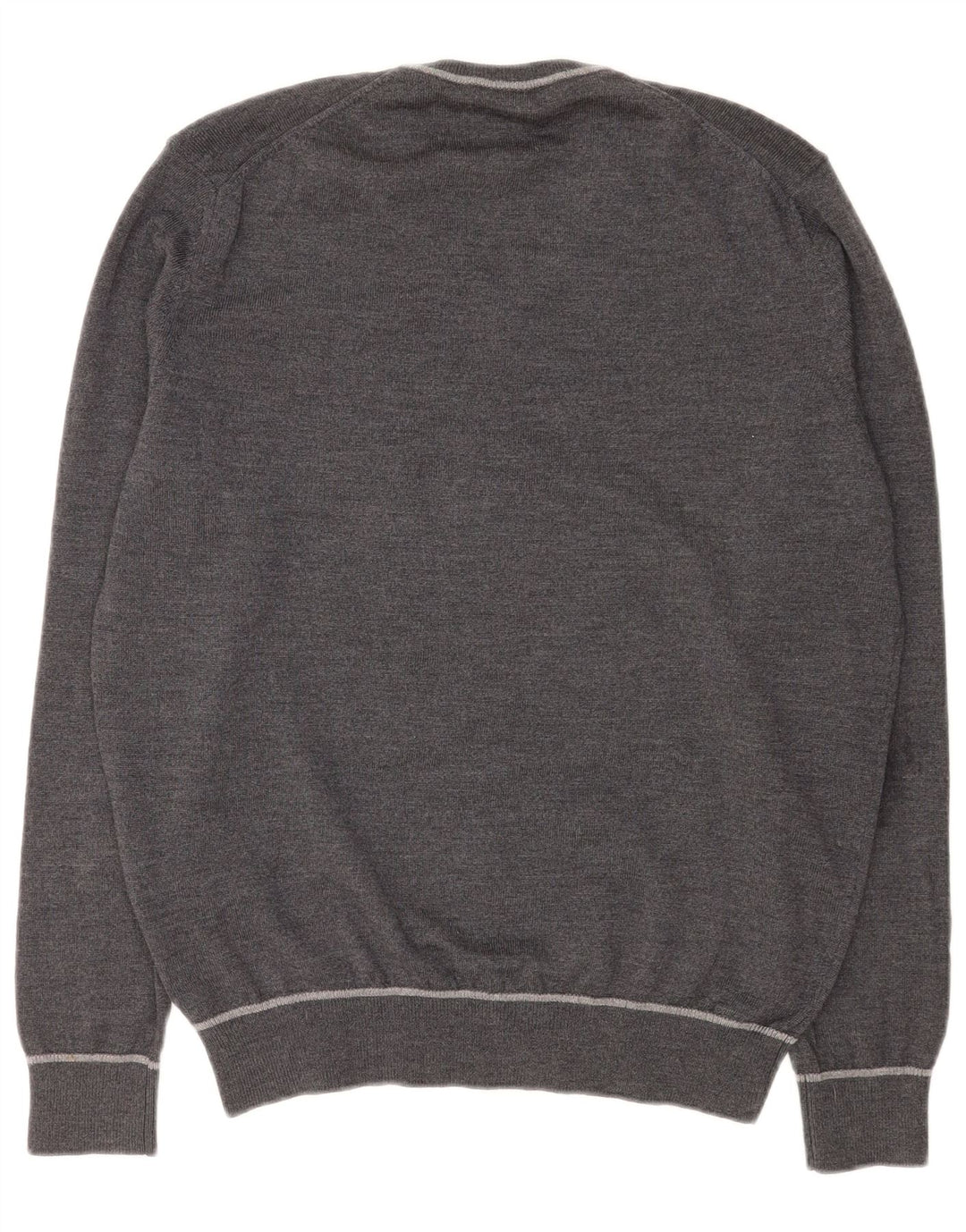 Suéter masculino Marina Yachting com decote em V grande lã cinza