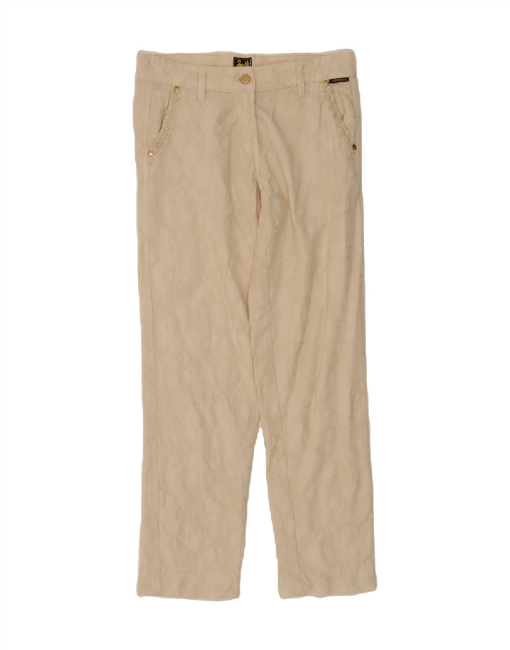 CAPPOPERA Womens Straight Casual Trousers W30 L28 Beige Floral Vintage Cappopera and Second-Hand Cappopera from Messina Hembry 