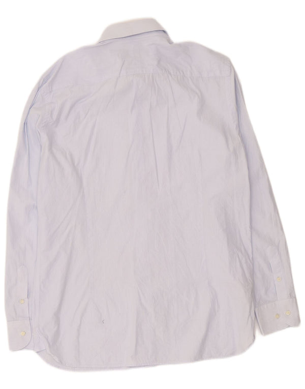 Camisa masculina Massimo Dutti tamanho 44 17 XL algodão listrado azul