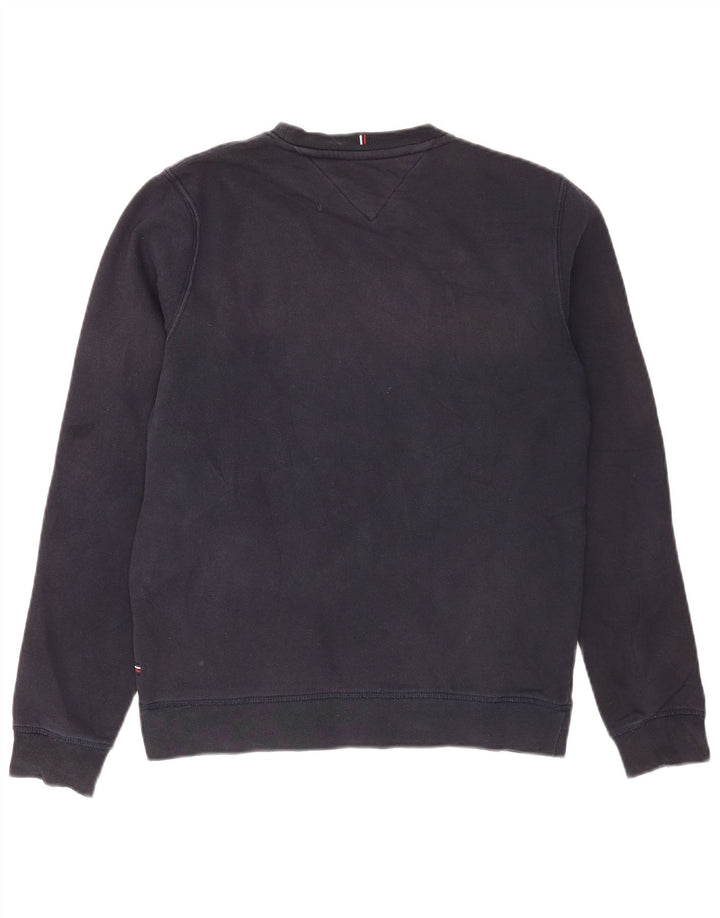 Tommy Hilfiger moletom gráfico masculino jumper pequeno algodão azul marinho